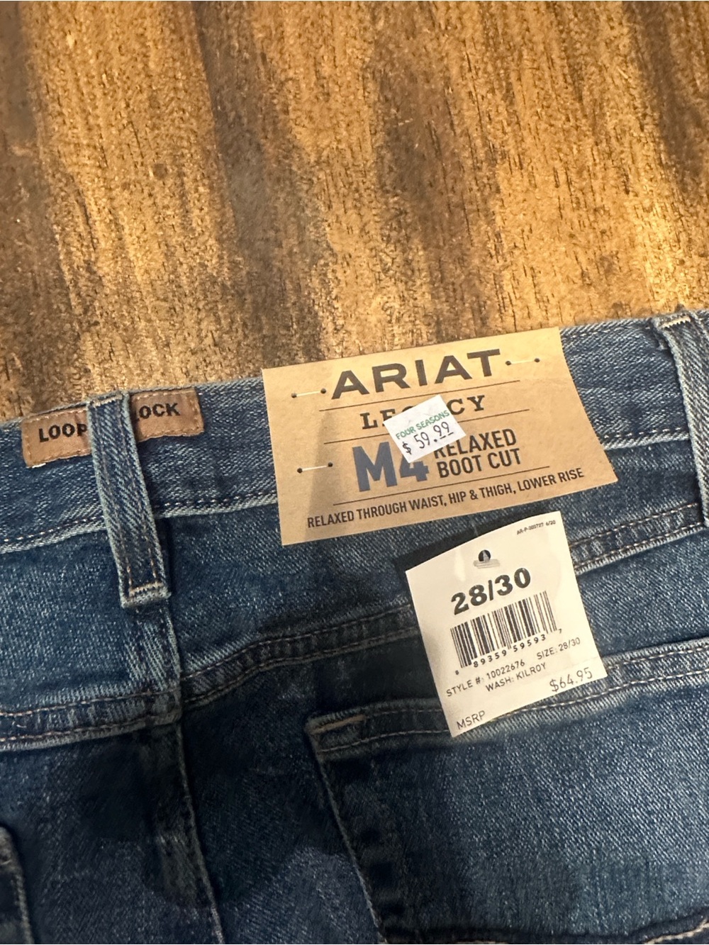 Ariat Men's Medium Blue Relaxed Bootcut Jeans